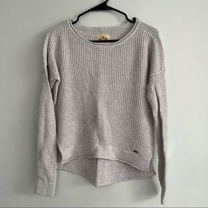 HOLLISTER Waffle Knit Sweater in Cream